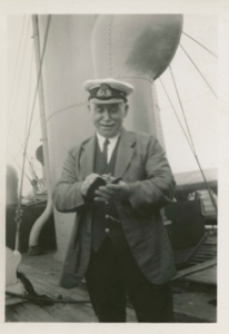 Image: Captain of mail boat traveling along Labrador